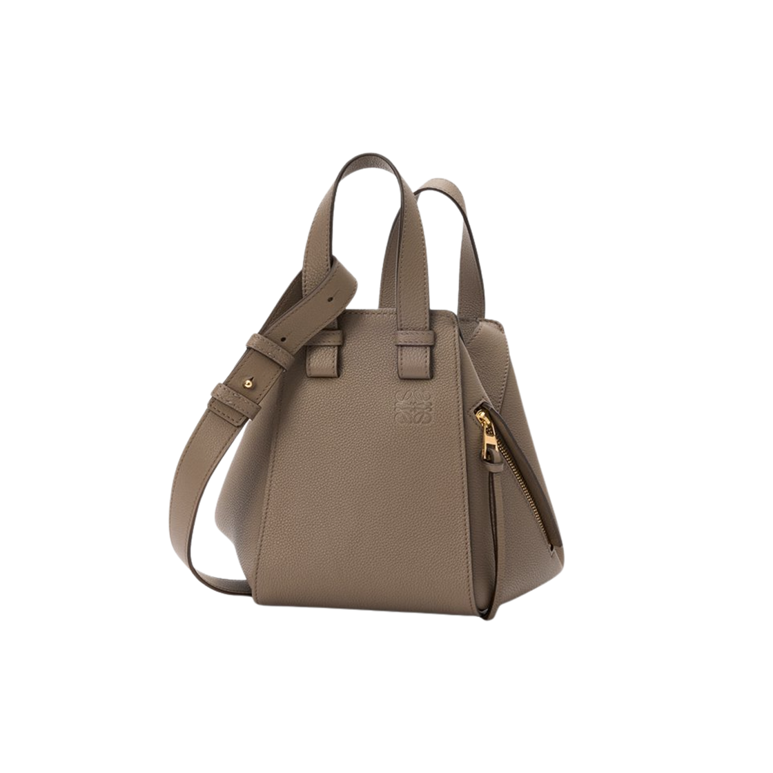 로에베 소프트 그레인드 카프스킨 컴팩트 해먹백 토프(Loewe Compact Hammock Bag in Soft Grained Calfskin Taupe)