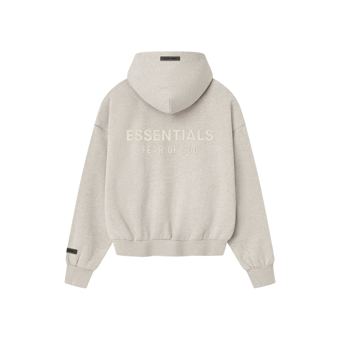 - Essentials Classic Fleece Zip Up Hoodie Heather Stone - 25SS