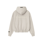Essentials Classic Fleece Zip Up Hoodie Heather Stone - 25SS