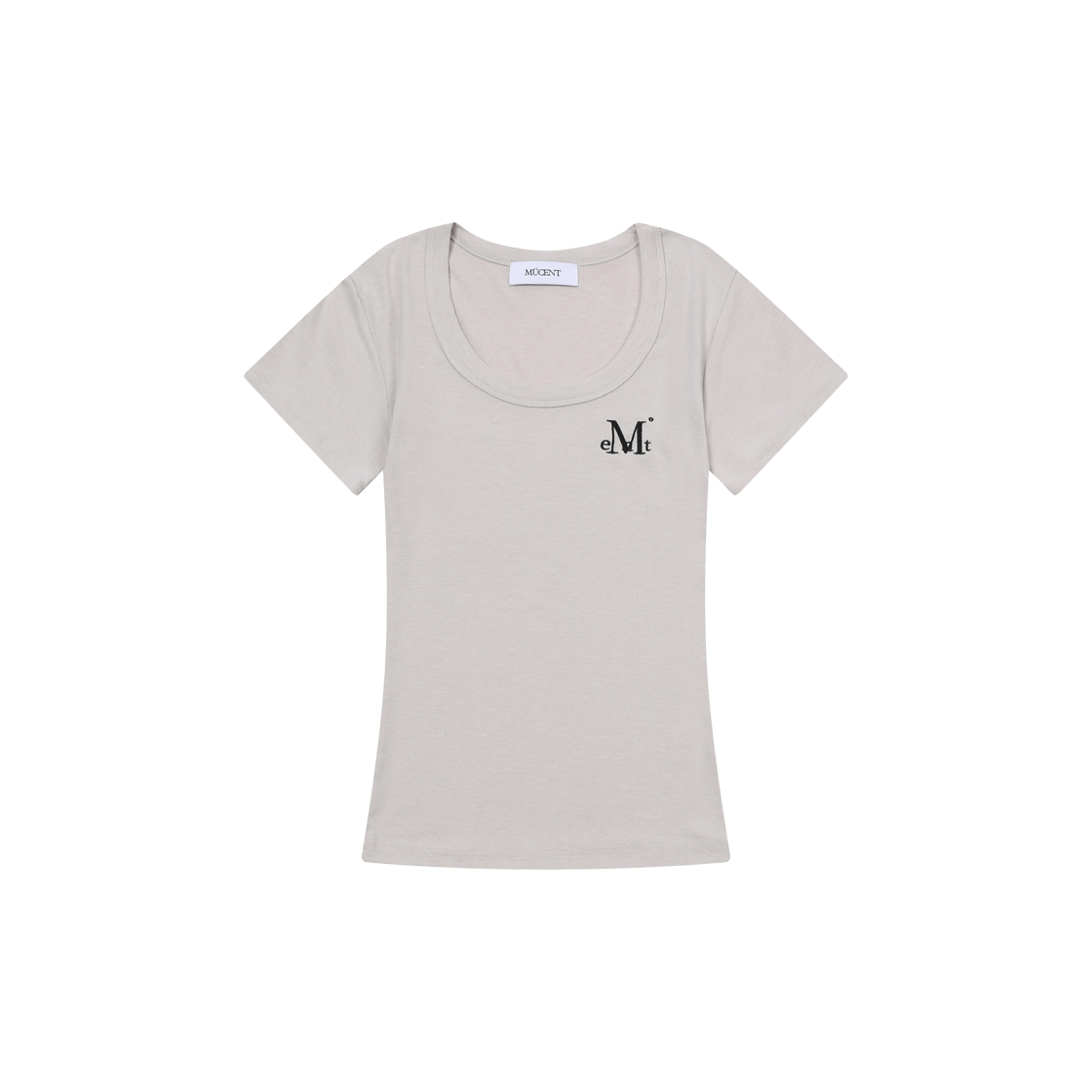 무센트 페링 미디 라운드넥 반팔티 베이지(MUCENT Ferring Midi Round Neck Half T Beige) - 1