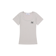 MUCENT Ferring Midi Round Neck Half T Beige