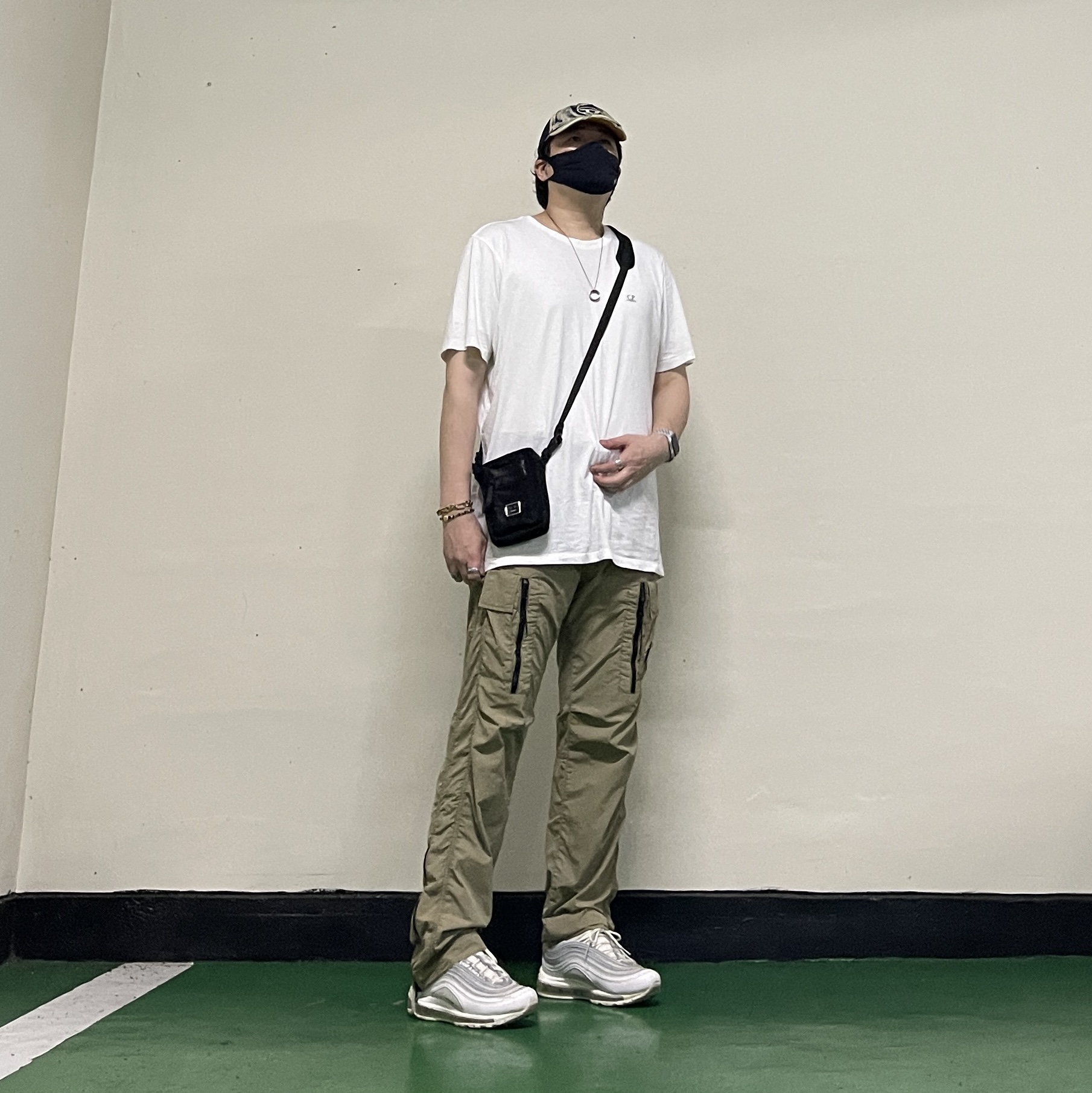 C.P. Company 30/1 Jersey Goggle Graphic T-Shirt Gauze White - 22SS, Diesel DX1471 Stainless Steel Chain Bracelet Gold 착용 스타일 - 1
