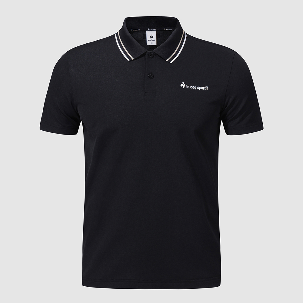 르꼬끄 스포르티브 유니 트리코트 피케 레귤러핏 폴로 티셔츠 - 블랙(QQ223TTS52)(le coq sportif Unisex Tricot Pique Polo T-Shirt Black) - 2
