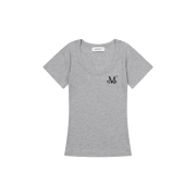 MUCENT Ferring Midi Round Neck Half T Gray