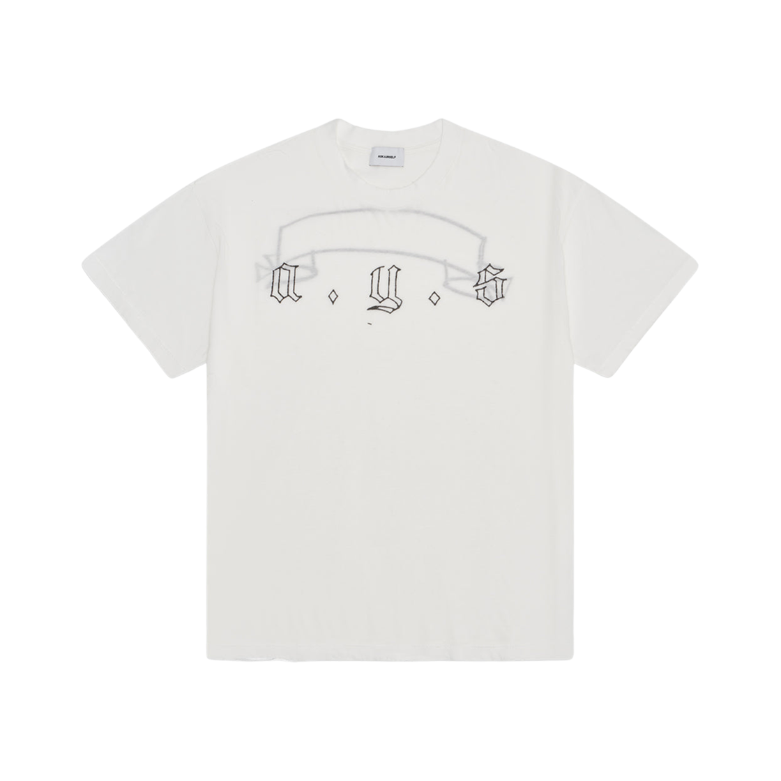 애스크유어셀프 마크 디스트레스드 서머 티셔츠 워시드 화이트(Askyurself Marked Distressed Summer T-Shirt Washed White)