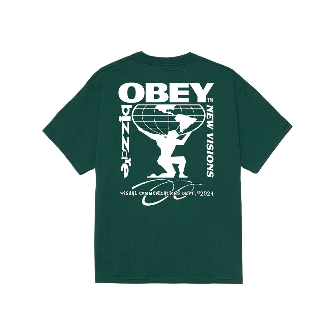 오베이 비자레 뉴 비전 클래식 티셔츠 레인 포레스트(Obey Bizzare New Visions Classic T-Shirt Rain Forest) - 1