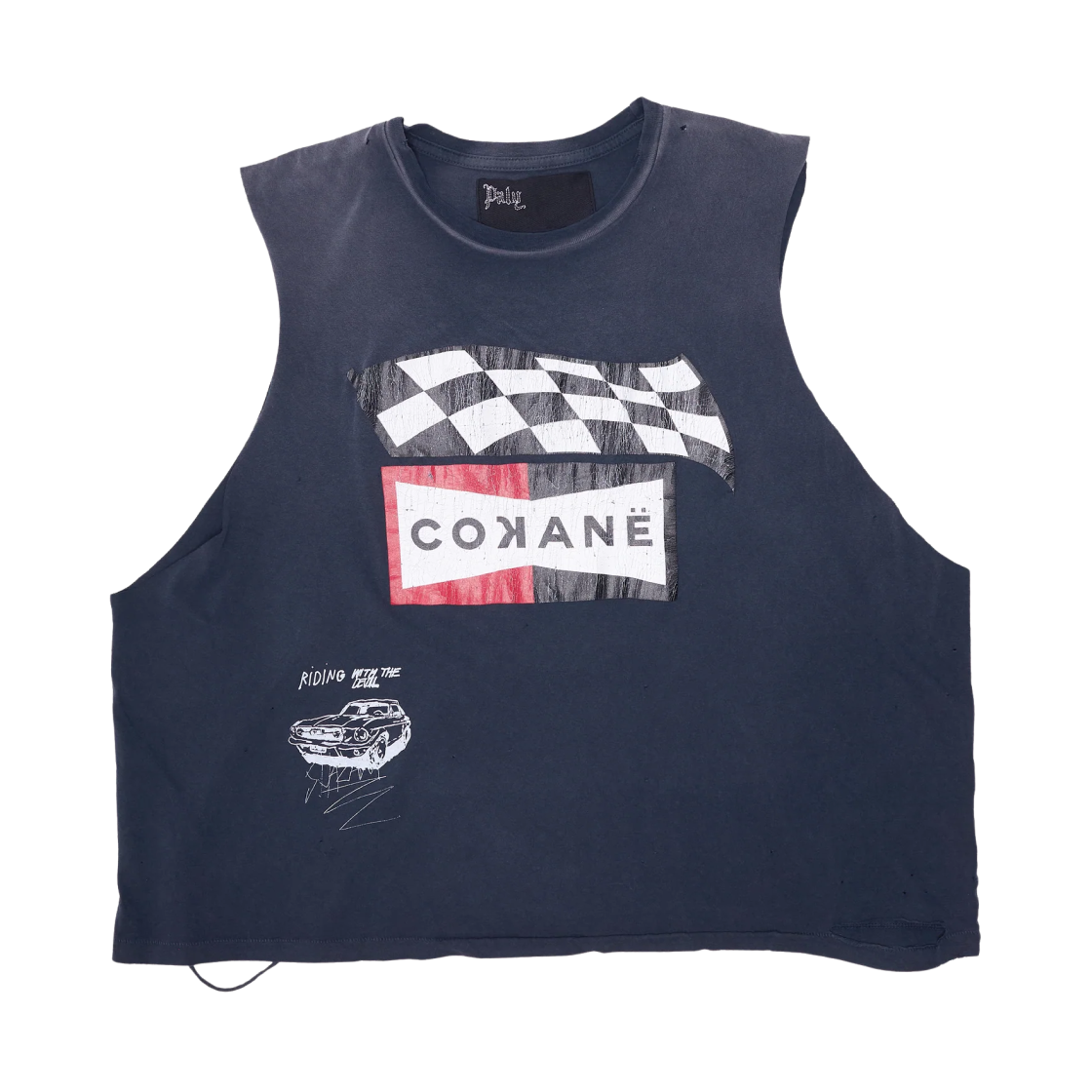 팔리 할리우드 코케인 컷 오프 티셔츠 블랙(Paly Hollywood Cokane Cut Off T-Shirt Black)