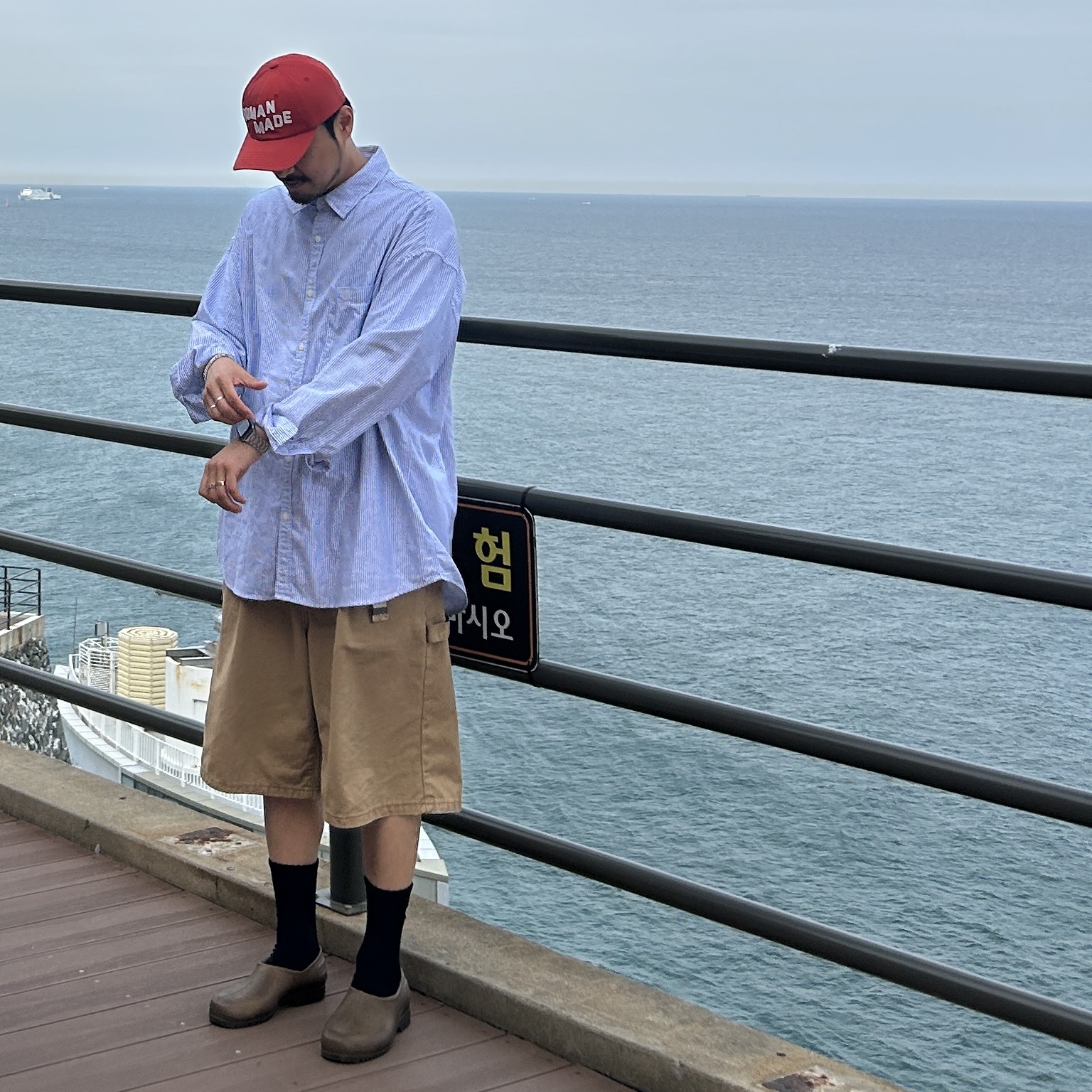 Human Made 6 Panel Twill Cap Red, Plasticana Gardana Clog Chanvre - 25SS 착용 스타일