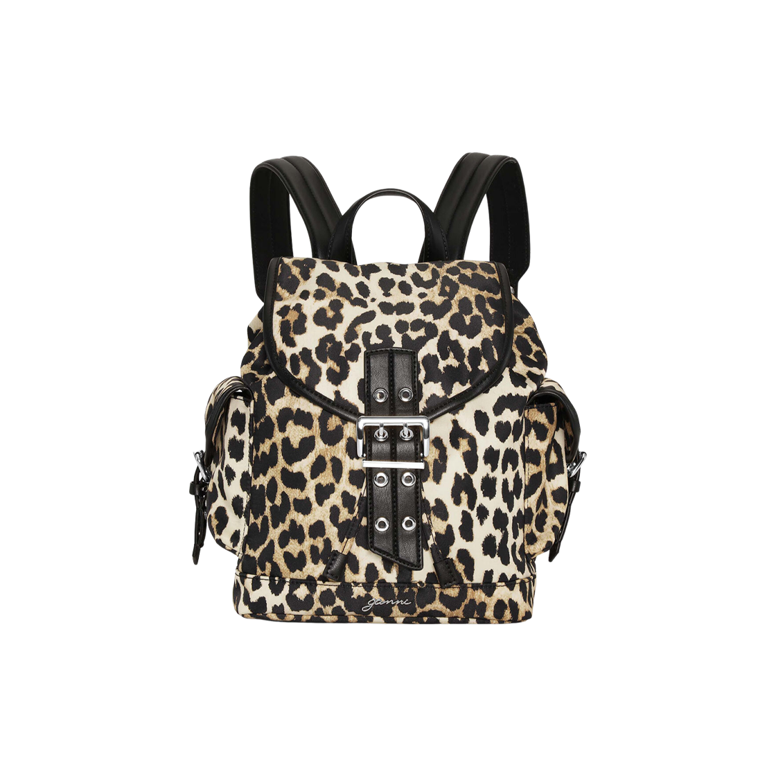 가니 스몰 나일론 버키 백팩 레오파드(Ganni Small Nylon Bucky Backpack Leopard)