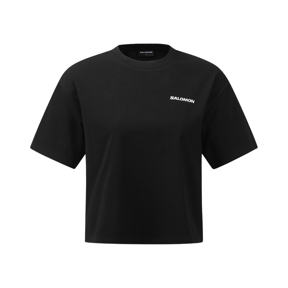 LC2818600 (W) Salomon Primary Cropped Short Sleeve T-Shirt Black