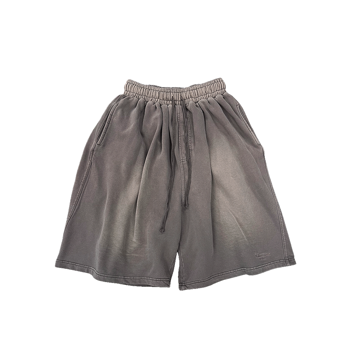 언더마이카 무.127 클래식 로고 브러쉬 워시드 스웻 쇼츠 모카(Undermycar MU.127 Classic Logo Brush Washed Sweat Shorts Mocha)