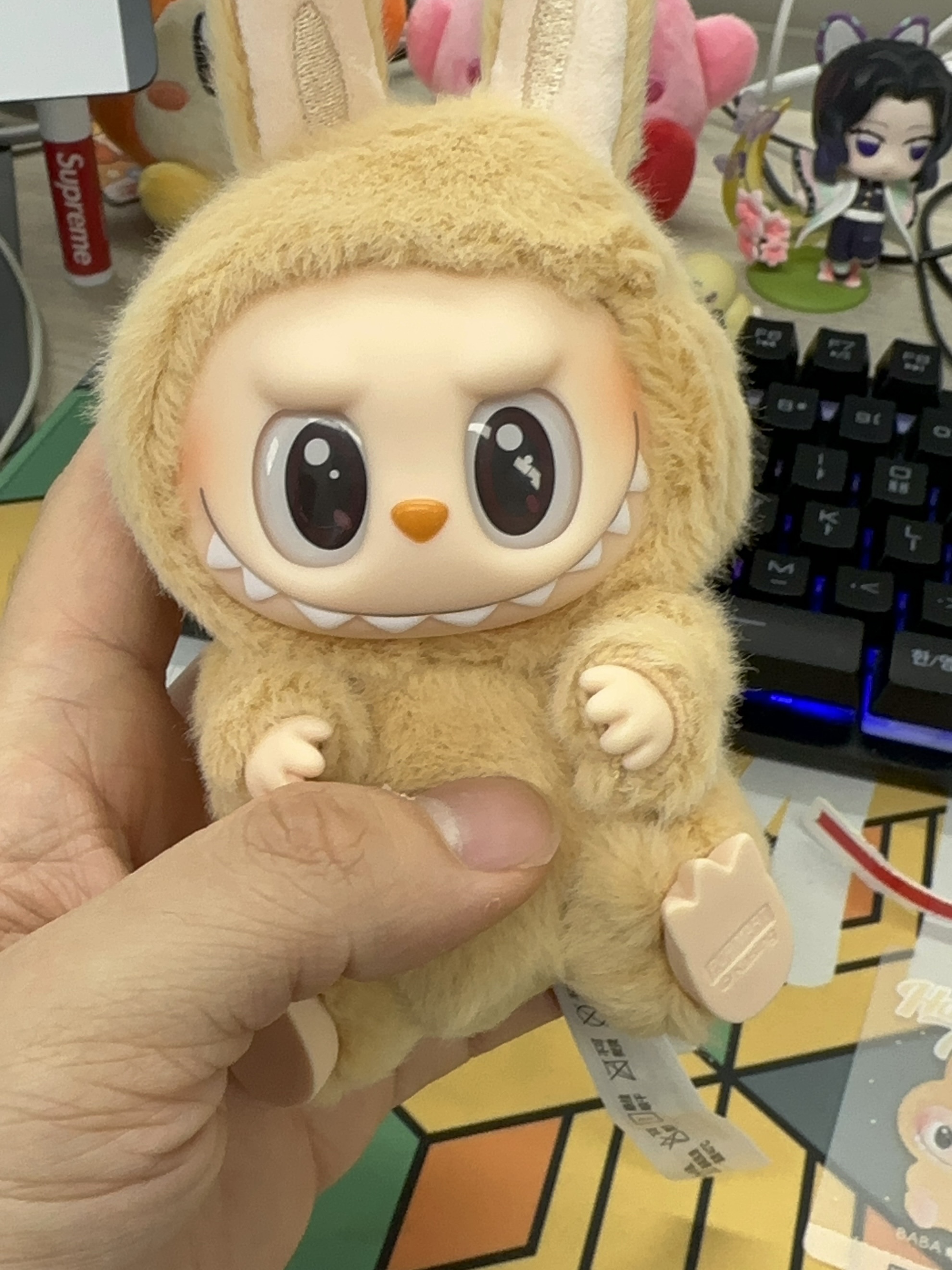 Pop Mart Labubu Let's Play Together Doll Series Baba Keyring (Opened Case) 착용 스타일