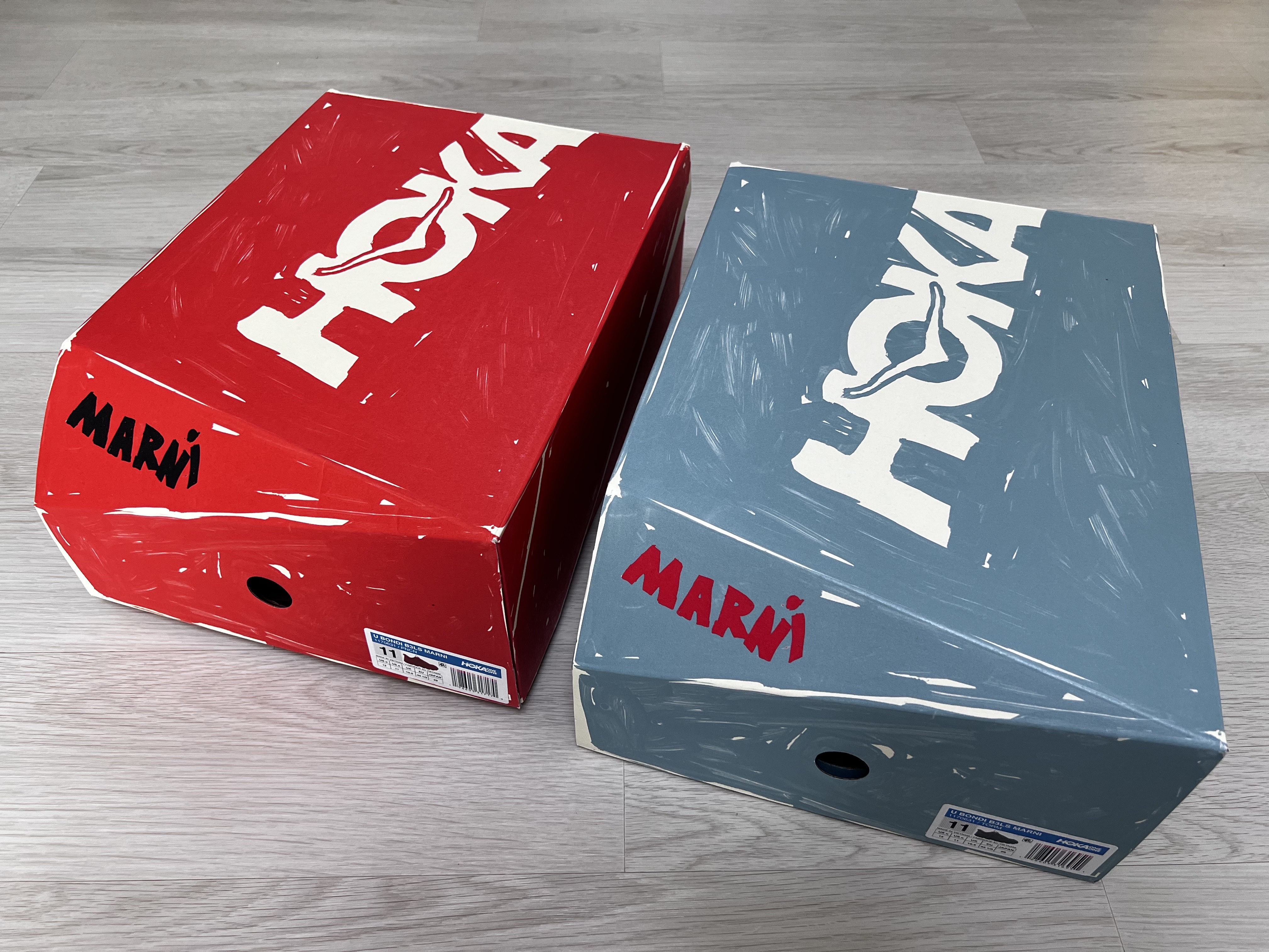 Hoka x Marni Bondi B3LS Tourmaline, Hoka x Marni Bondi B3LS Poinciana 착용 스타일 - 7