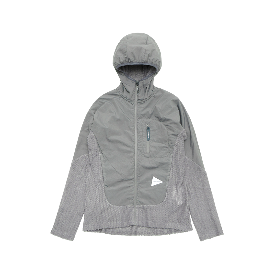 앤드 원더 알파 다이렉트 풀 집 후드 그레이(And Wander Alpha Direct Full Zip Hoodie Gray)