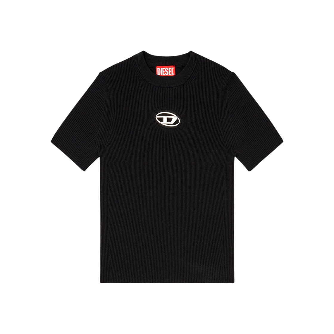 A196740DLAX-9XX (W) Diesel M-Valari Short Sleeve Jumper Black