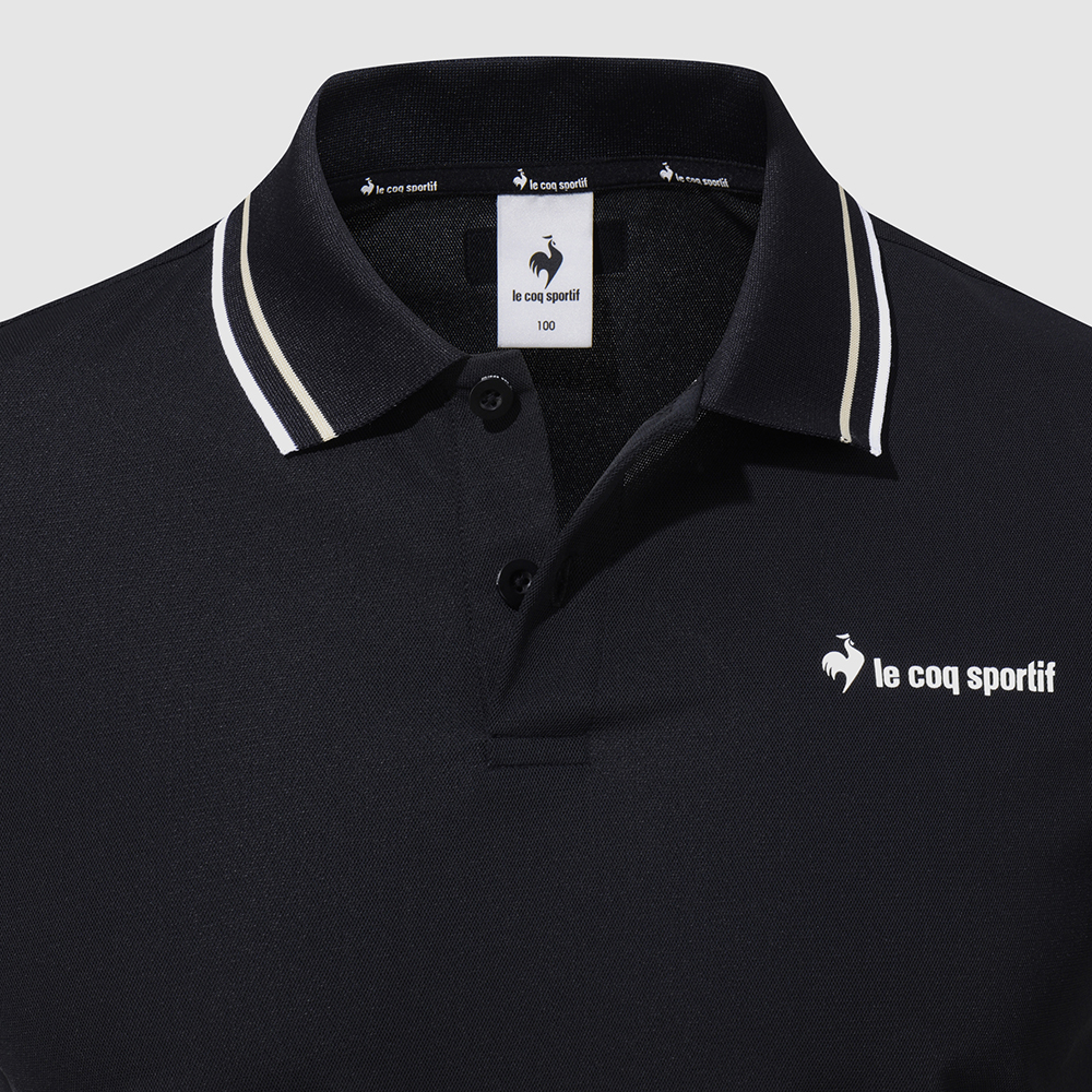 르꼬끄 스포르티브 유니 트리코트 피케 레귤러핏 폴로 티셔츠 - 블랙(QQ223TTS52)(le coq sportif Unisex Tricot Pique Polo T-Shirt Black) - 4