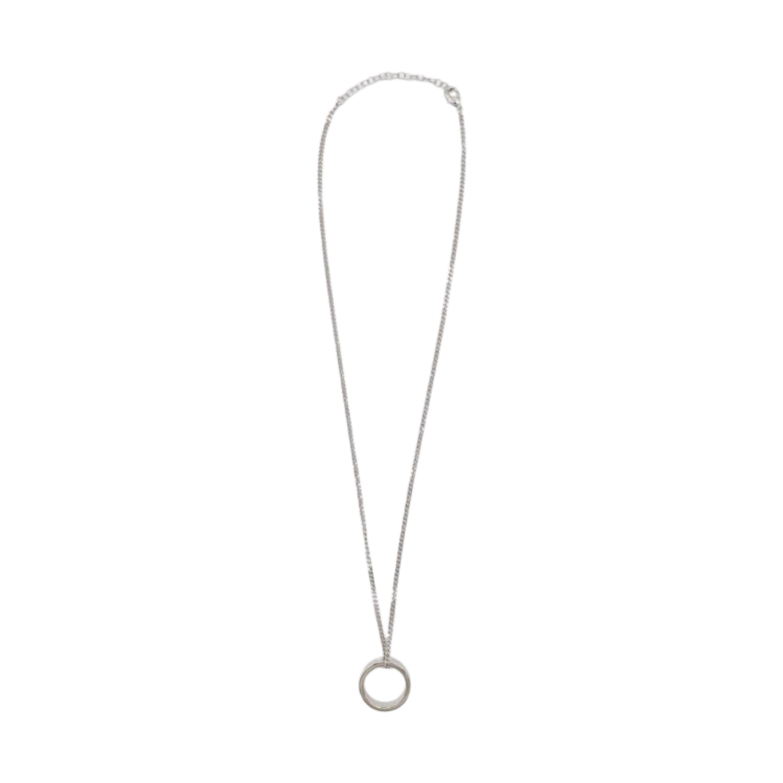MM6 메종 마르지엘라 미니멀 로고 펜던트 네클리스 실버(MM6 Maison Margiela Minimal Logo Pendant Necklace Silver)