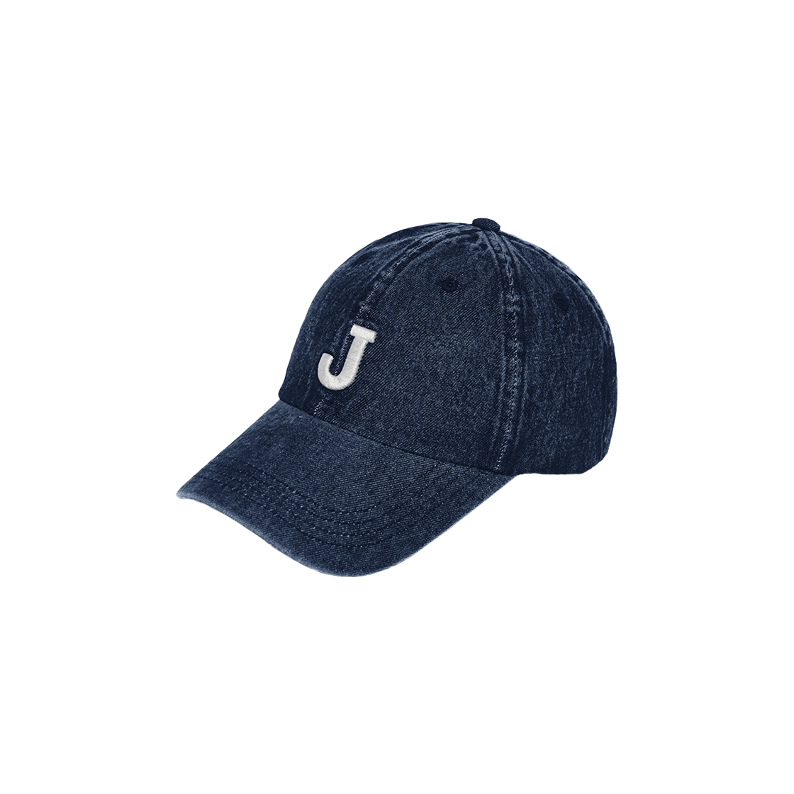 베루툼 J 이니셜 데님 캡 미디움 데님(VERUTUM BC223DN J Initial Denim Cap Medium Denim)