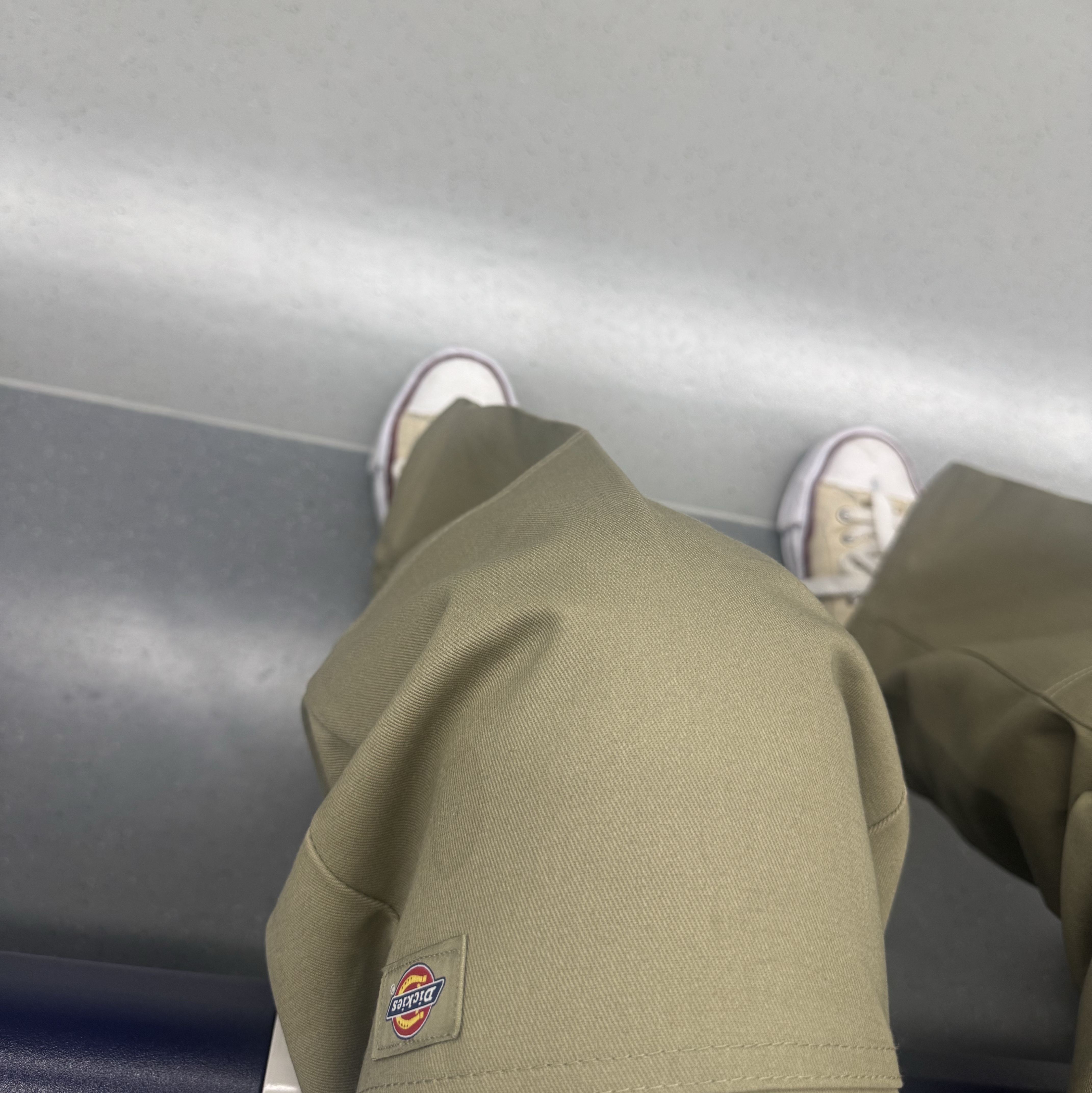 Dickies Loose Fit Double Knee Work Pants Khaki, Maison Mihara Yasuhiro Peterson OG Sole Canvas Low-top Sneakers Natural 착용 스타일