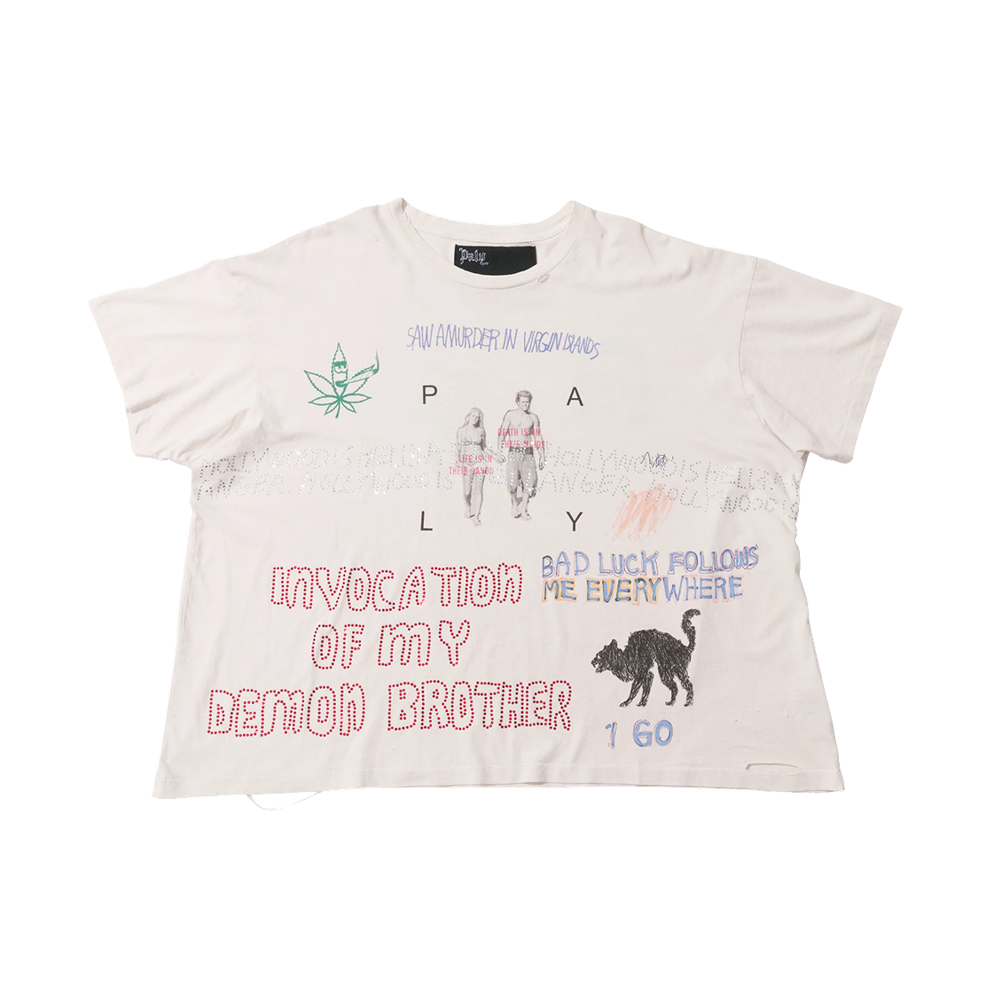 팔리 할리우드 배드 럭 티셔츠 오프 화이트(Paly Hollywood Bad Luck T-Shirt Off White)