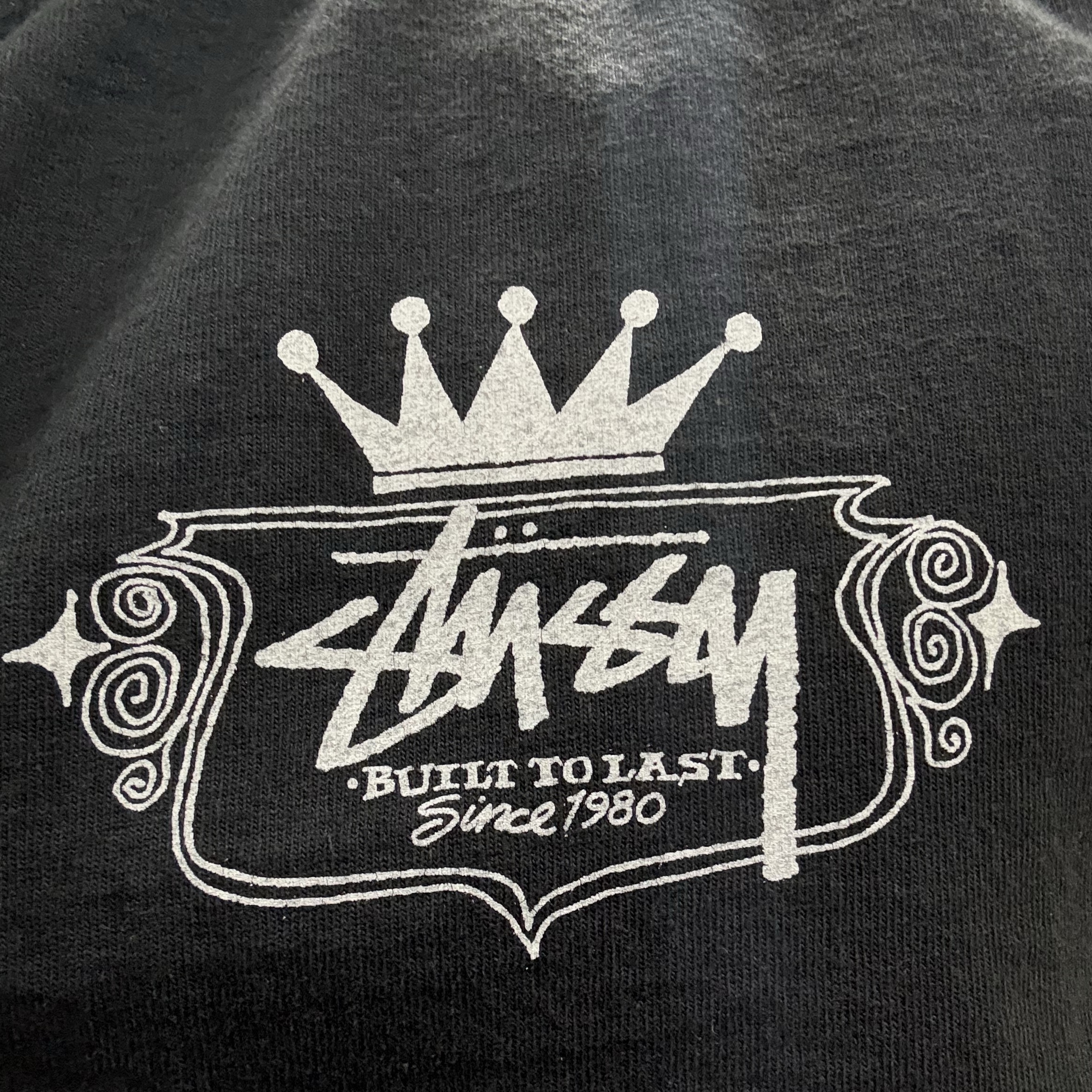 Stussy Built To Last Pigment Dyed T-Shirt Black, Nonnod Soft Drink T-Shirt Dirty White 착용 스타일 - 1
