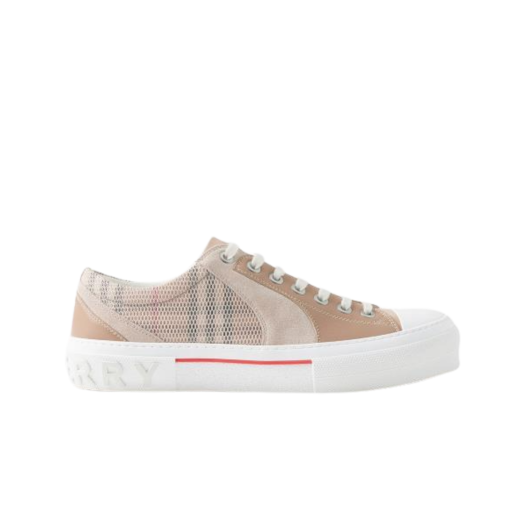 Burberry Vintage Check Mesh Suede Sneakers Archive Beige
