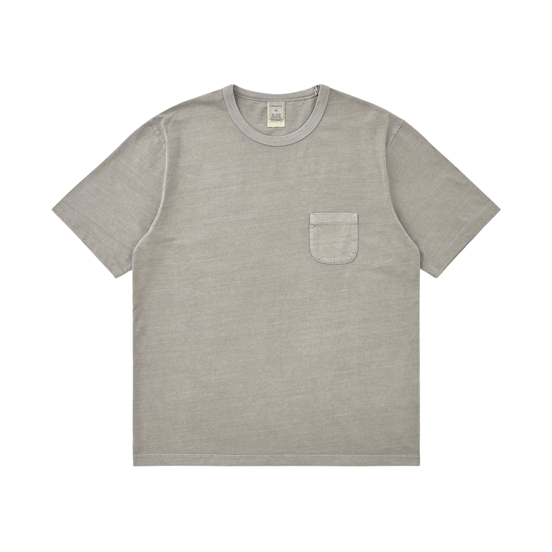 카키스 오버다이드 포켓 티셔츠 미드 그레이(Khakis Overdyed Pocket T-Shirt Mid Grey)
