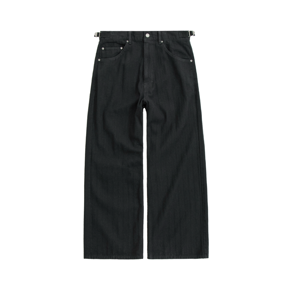 폴리테루 고시마 팬츠 스트라이프 블랙(Polyteru Gosima Pants Striped Black)