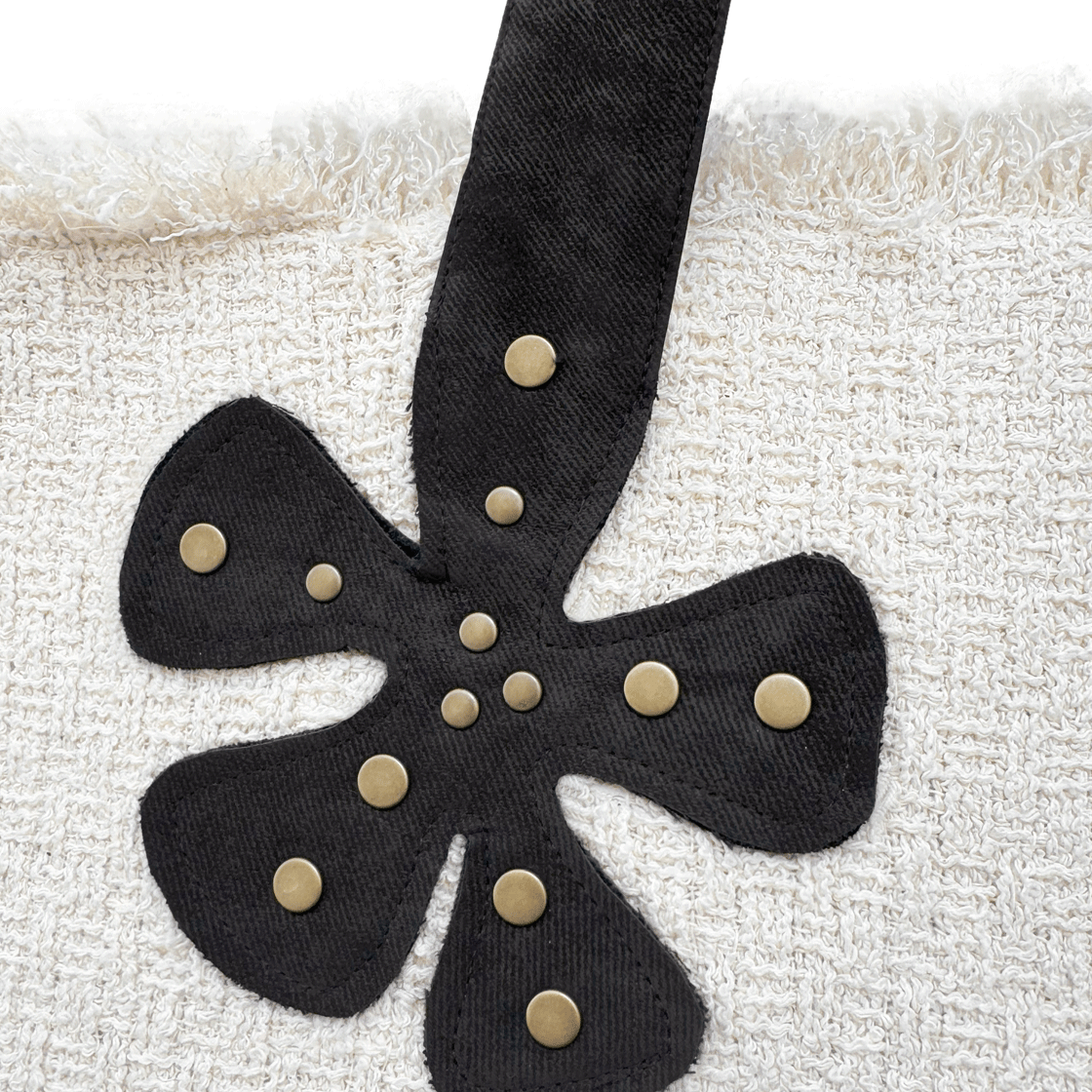 스틸레써디 플라워 트위드 백 아이보리(Still Lethardy Flower Tweed Bag Ivory) - 4