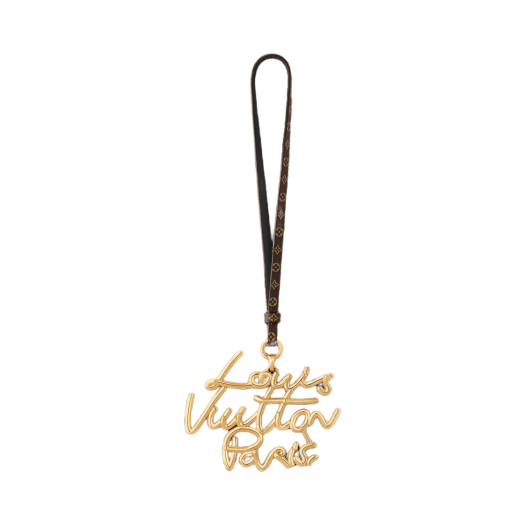 Louis Vuitton LV Lettering Bag Charm Gold
