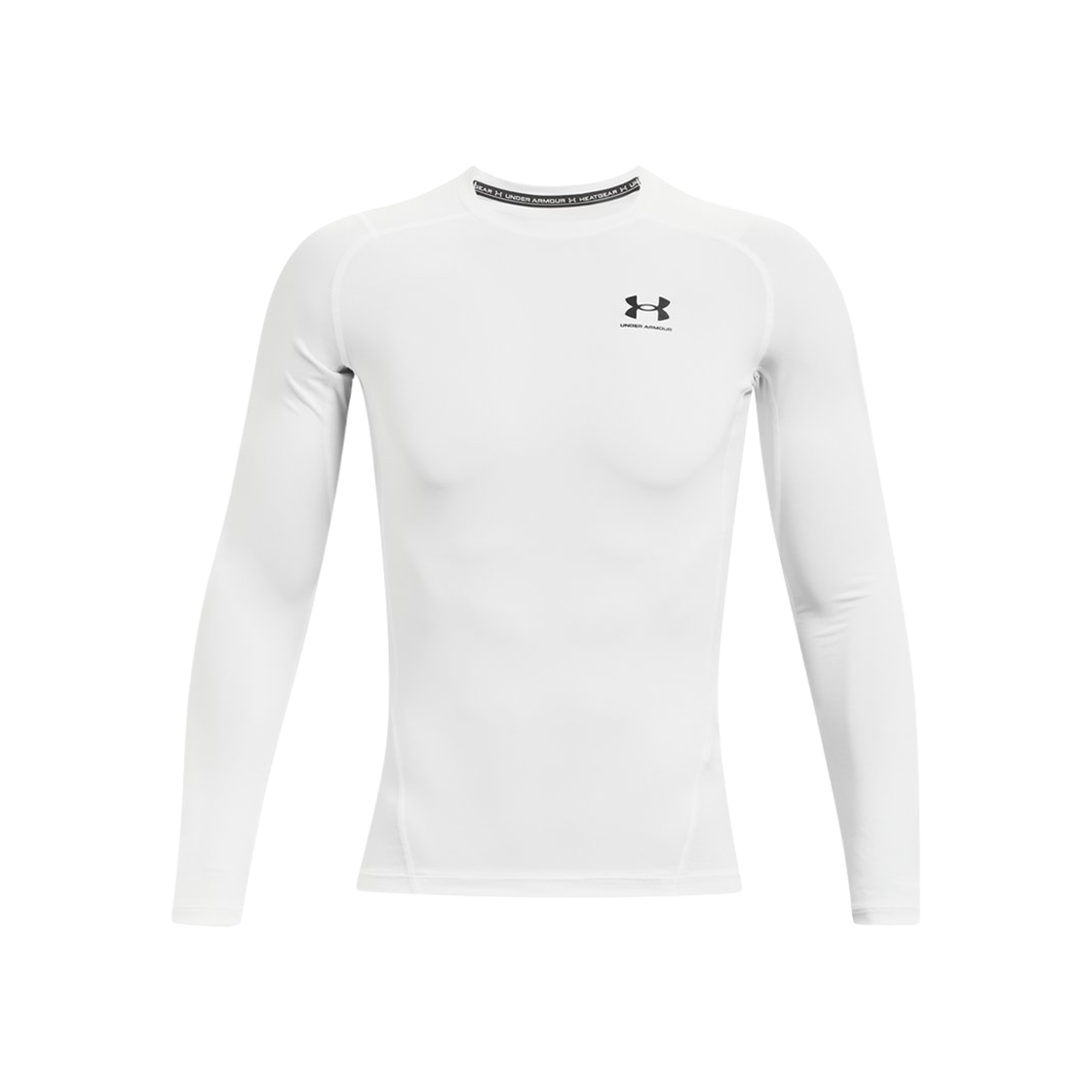 1361524-100 Under Armour HeatGear Long Sleeve White Black