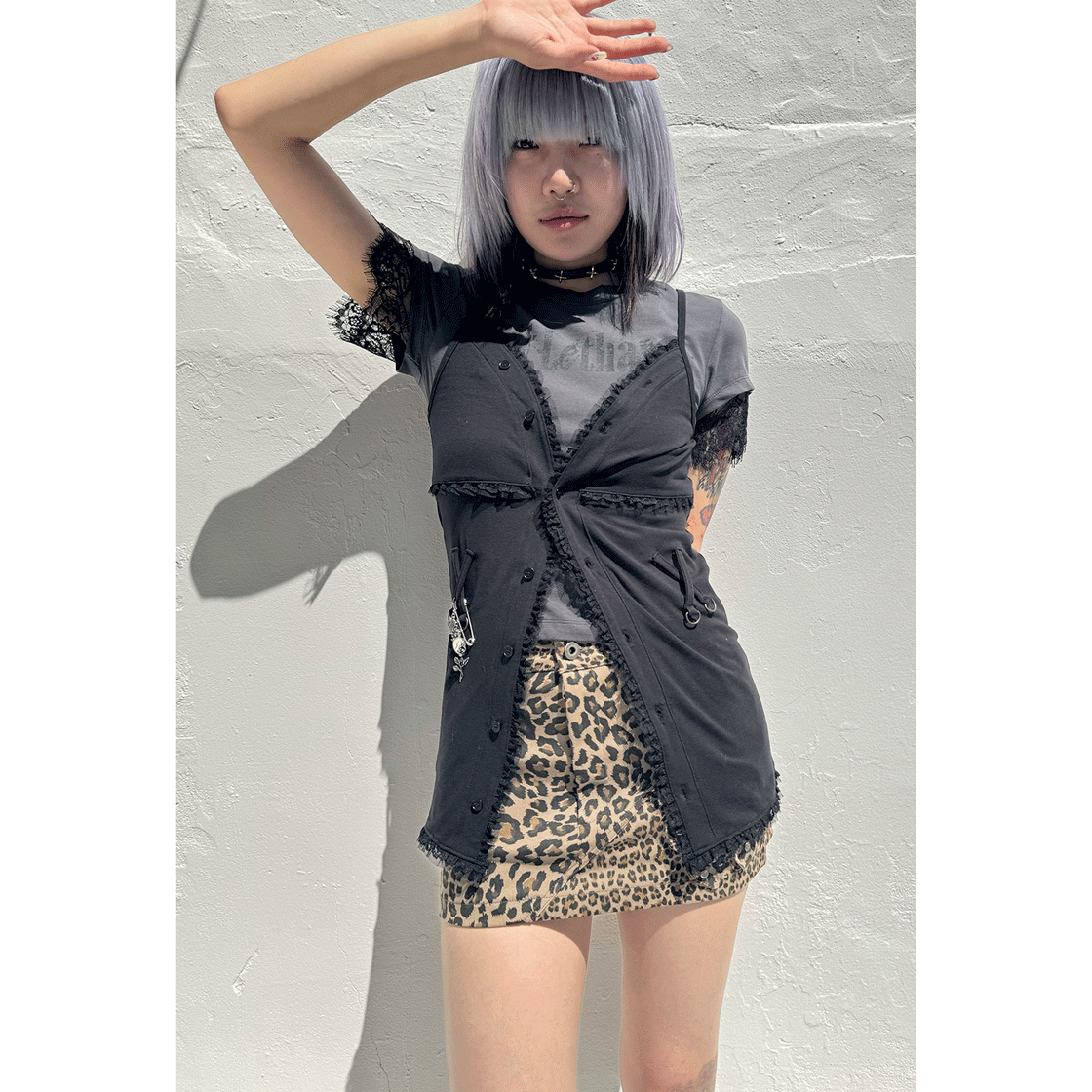스틸레써디 레오파드 플라워 스커트 레오파드(Still Lethardy Leopard Flower Skirt Leopard) - 4