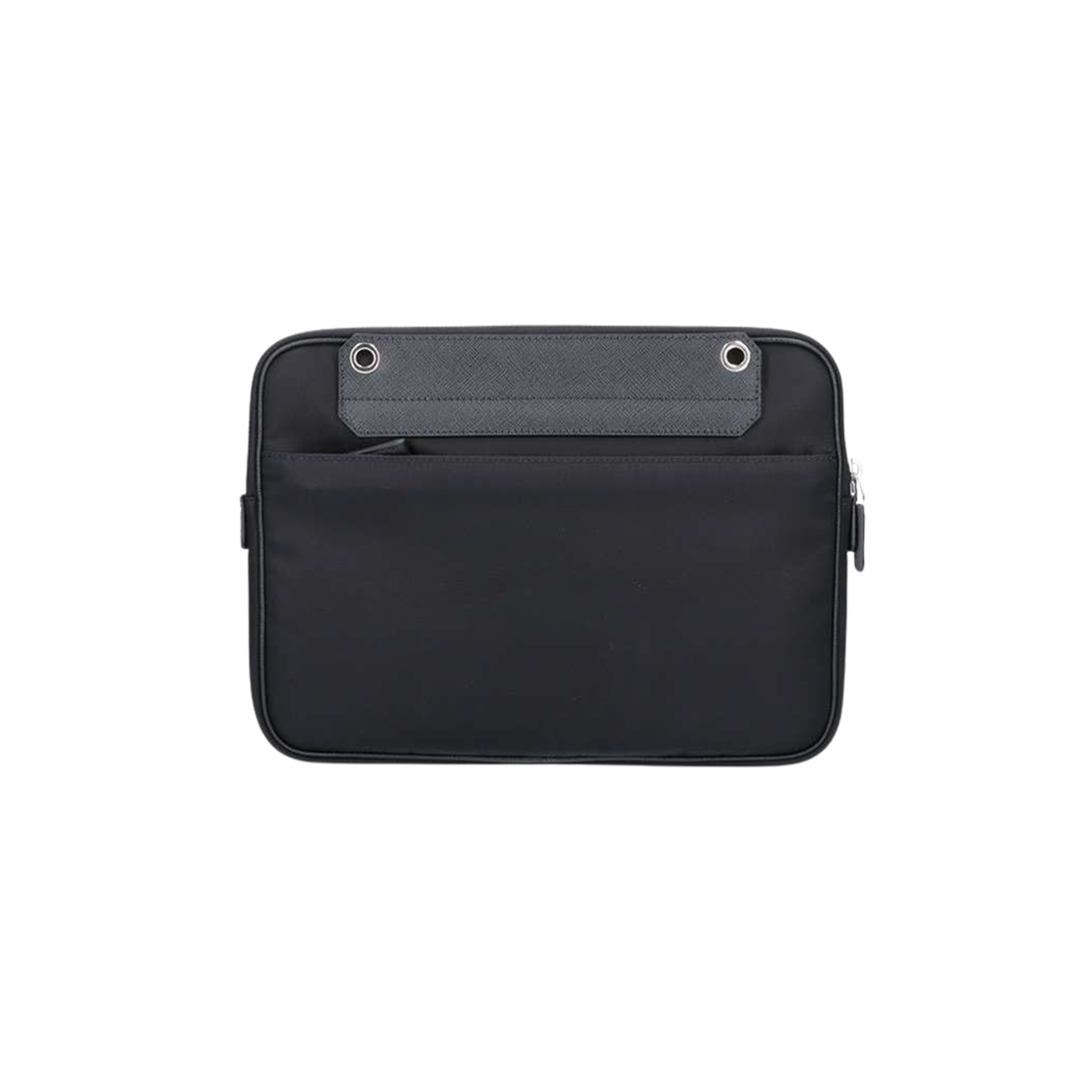 프라다 러버 로고 나일론 크로스바디백 블랙(Prada Rubber Logo Nylon Crossbody Bag Black) - 2
