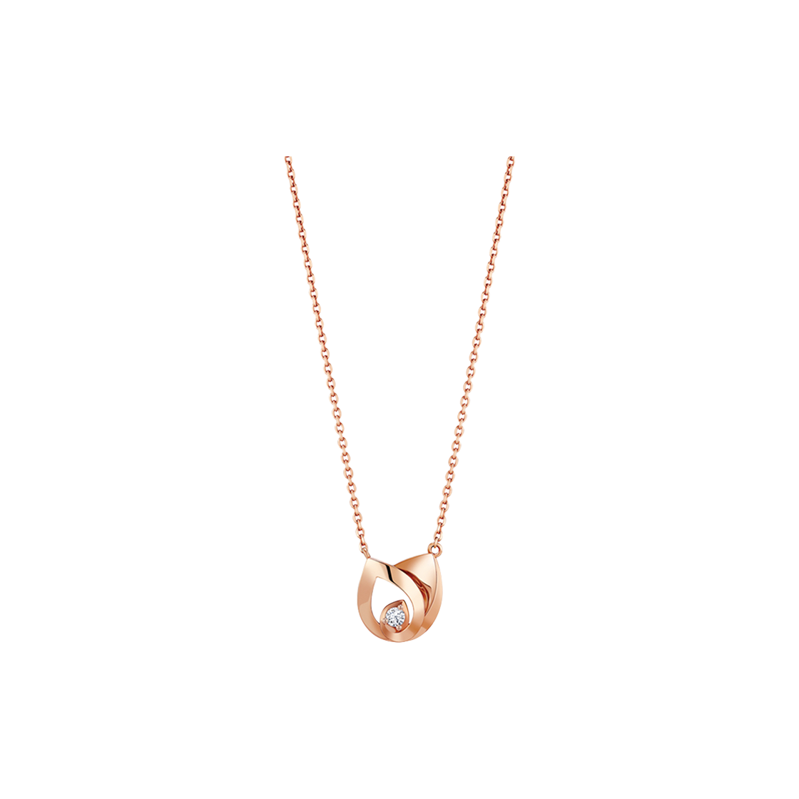 골든 듀 플레리르3 네클리스 핑크 골드 다이아몬드(Golden Dew Fleur3 Necklace Pink Gold Diamond)