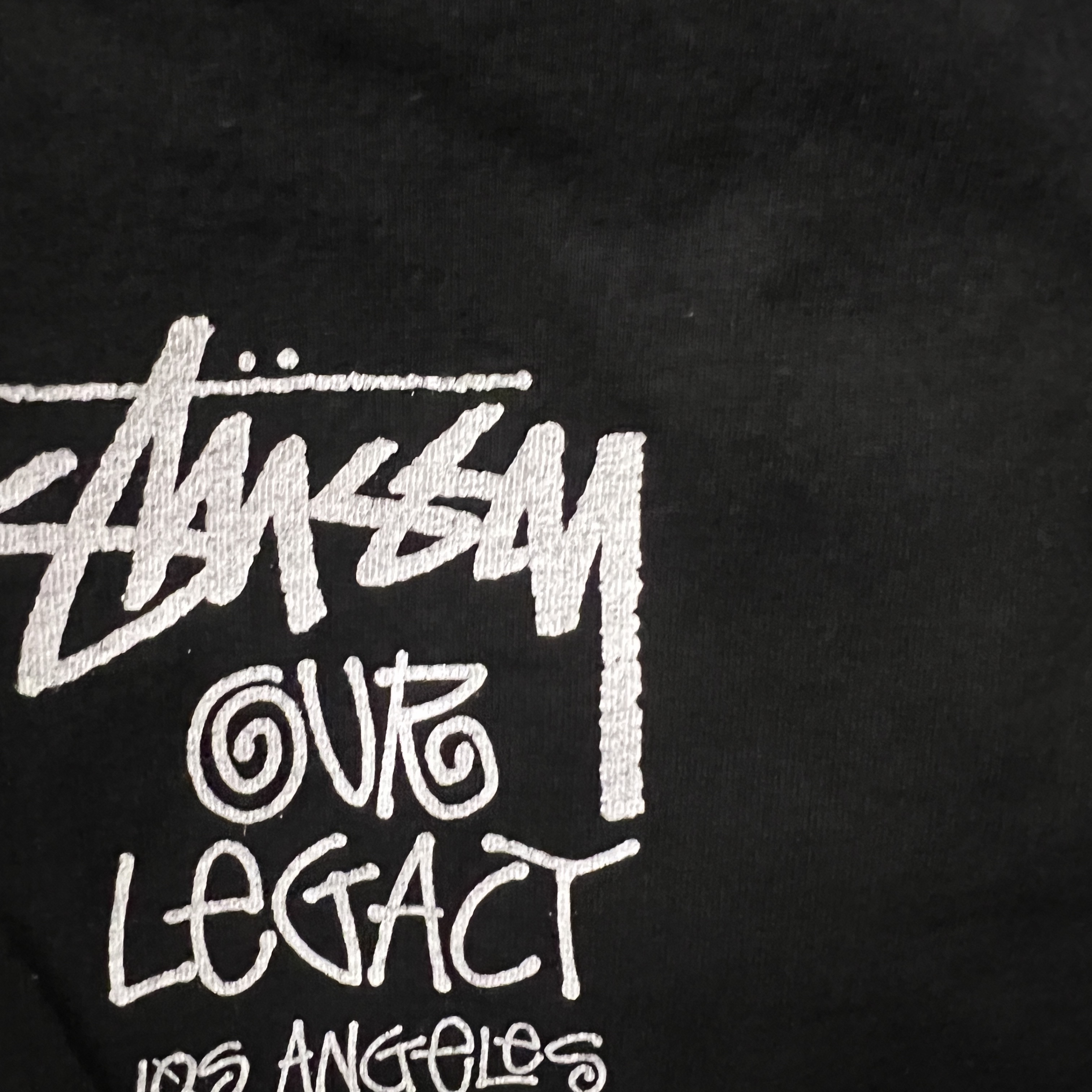 Stussy x Our Legacy Work Shop 8 Ball Pigment Dyed Yin Yang T-Shirt Black 착용 스타일