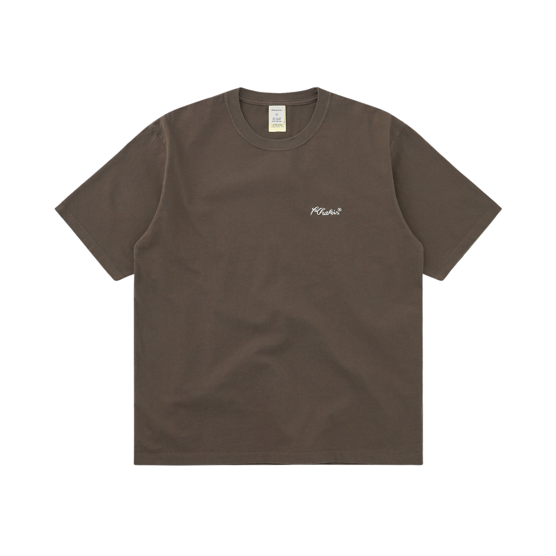 카키스 스크립트 로고 숏슬리브 티셔츠 다크 브라운(Khakis Script Logo S/S T-Shirt Dark Brown)