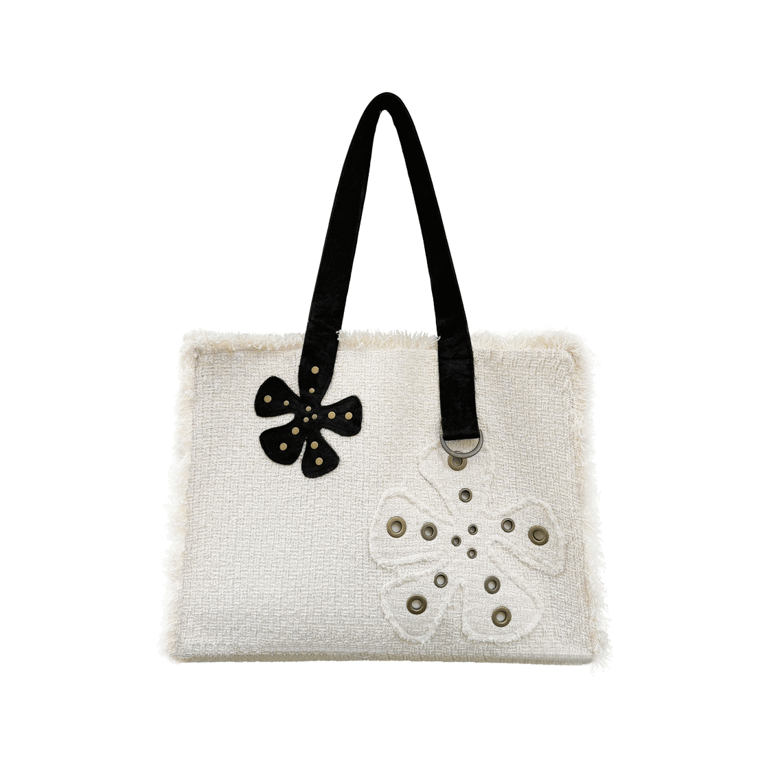 스틸레써디 플라워 트위드 백 아이보리(Still Lethardy Flower Tweed Bag Ivory)