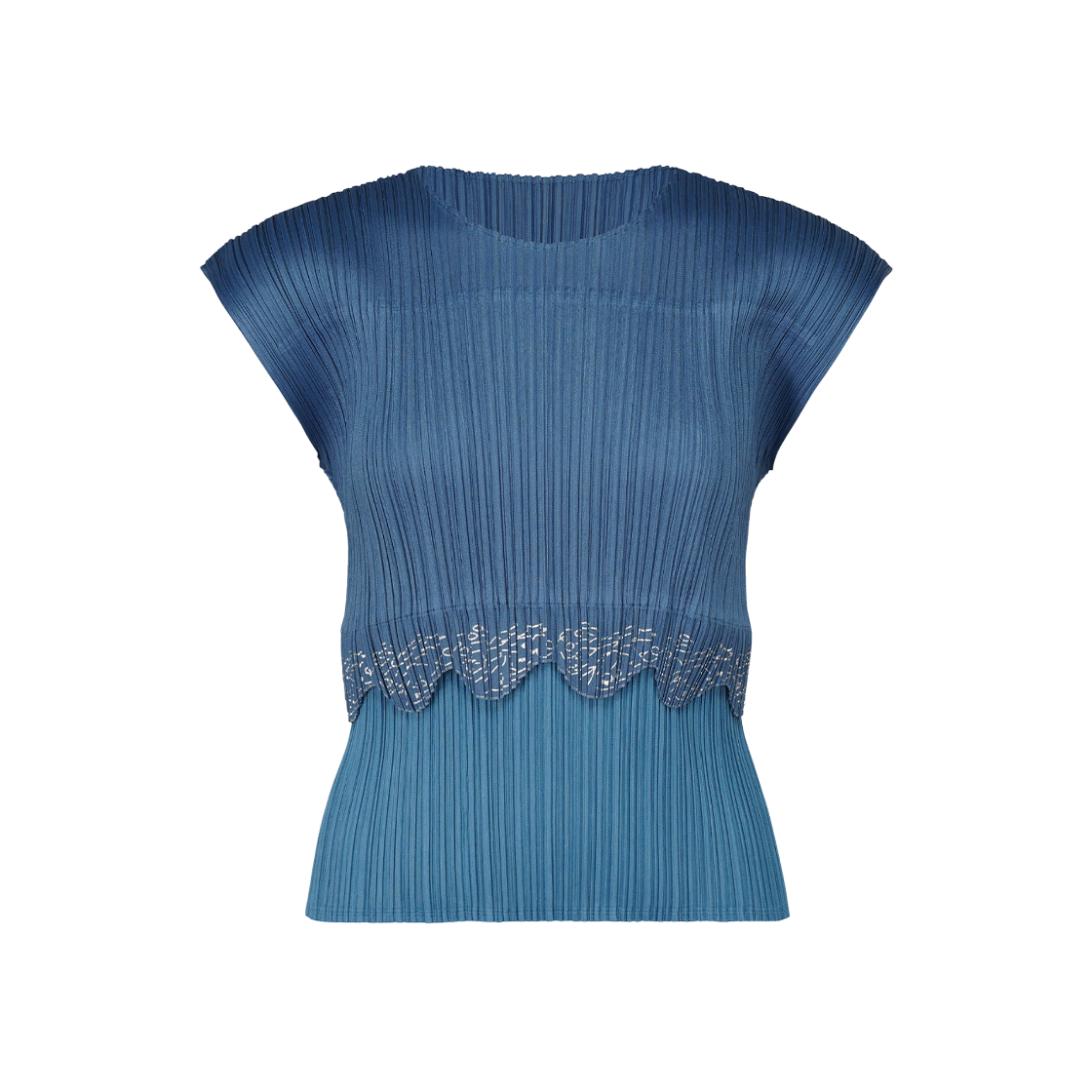 (W) 플리츠 플리즈 이세이 미야케 트윙클 탑 블루((W) Pleats Please Issey Miyake Twinkle Top Blue) - 1