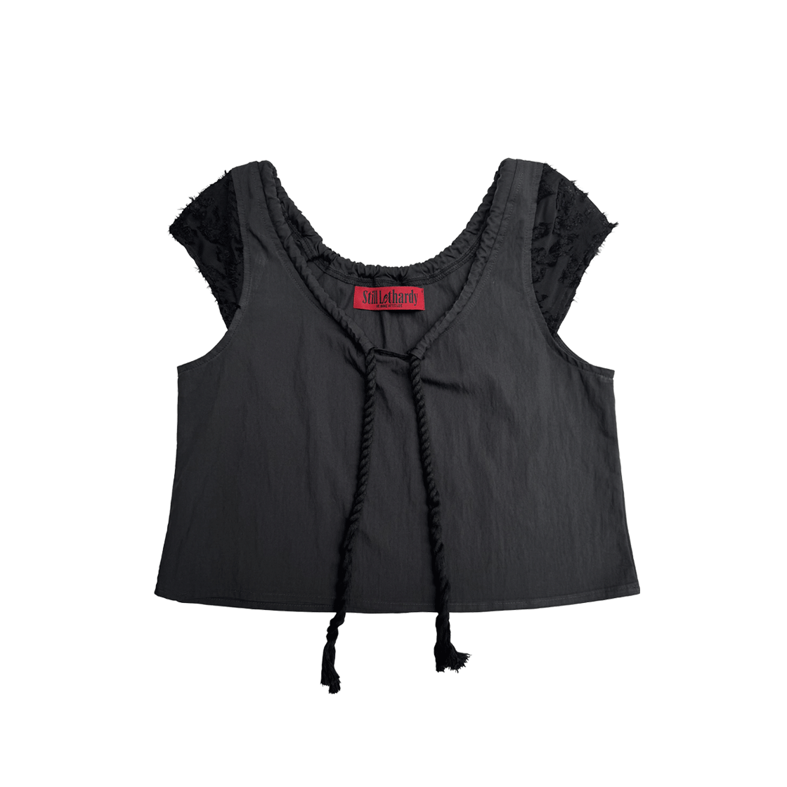 스틸레써디 로프 크롭 탑 그레이(Still Lethardy Rope Crop Top Grey)