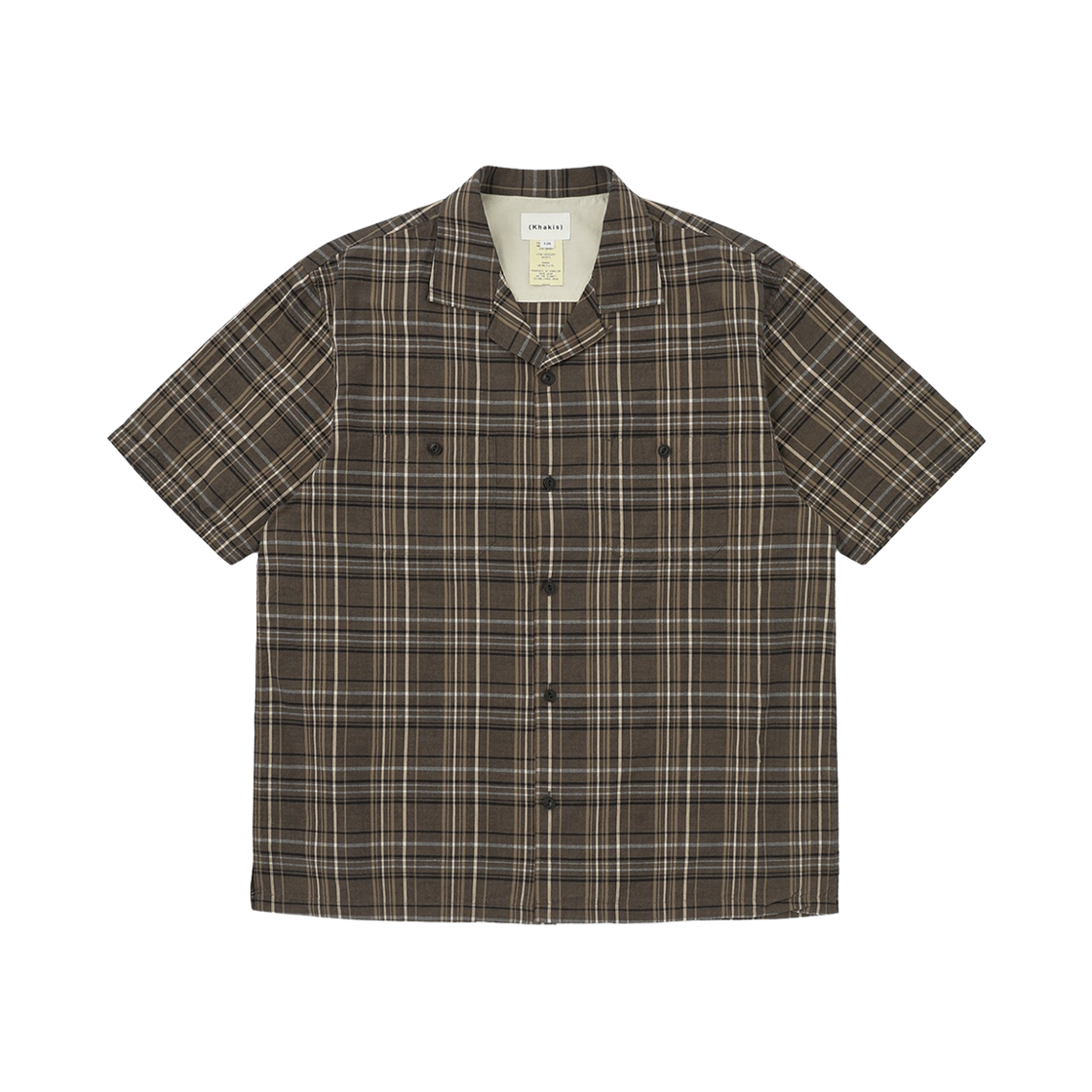 카키스 마드라스 체크 숏슬리브 셔츠 블랙(Khakis Madras Check S/S Shirt Black) - 1