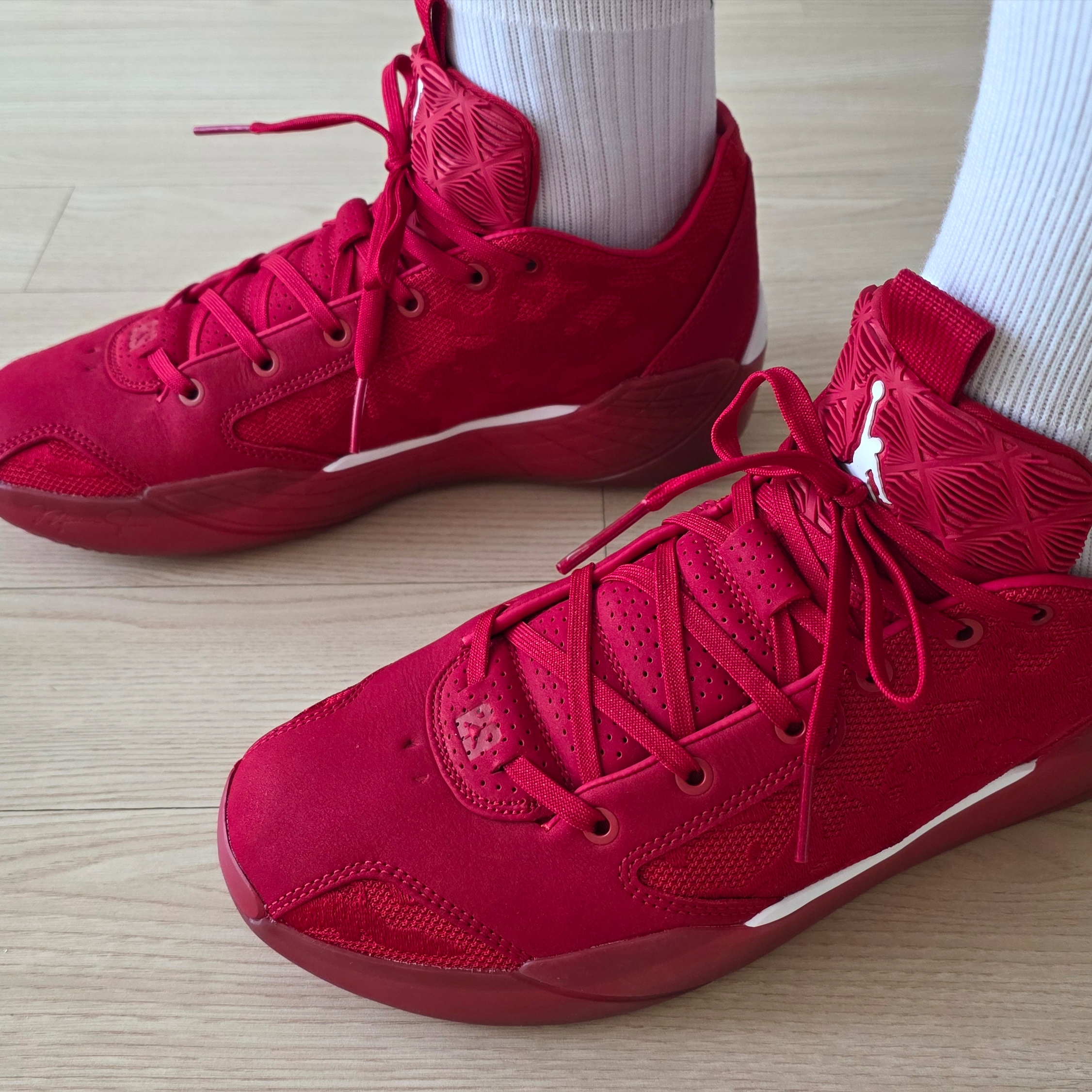 Jordan XXXIX PF Gym Red White 착용 스타일