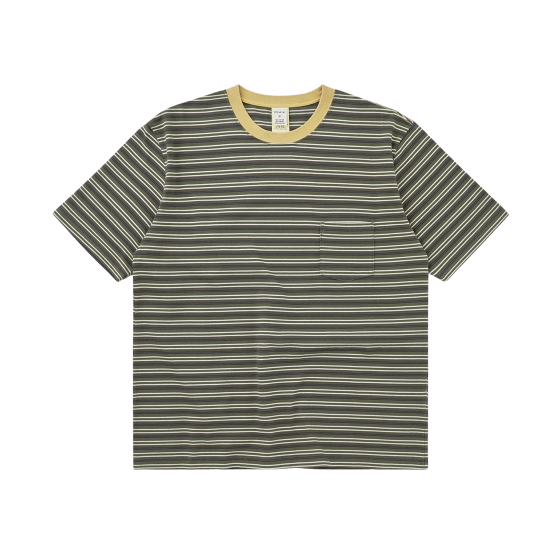카키스 보더 숏슬리브 티셔츠 바크(Khakis Border S/S T-Shirt Bark)