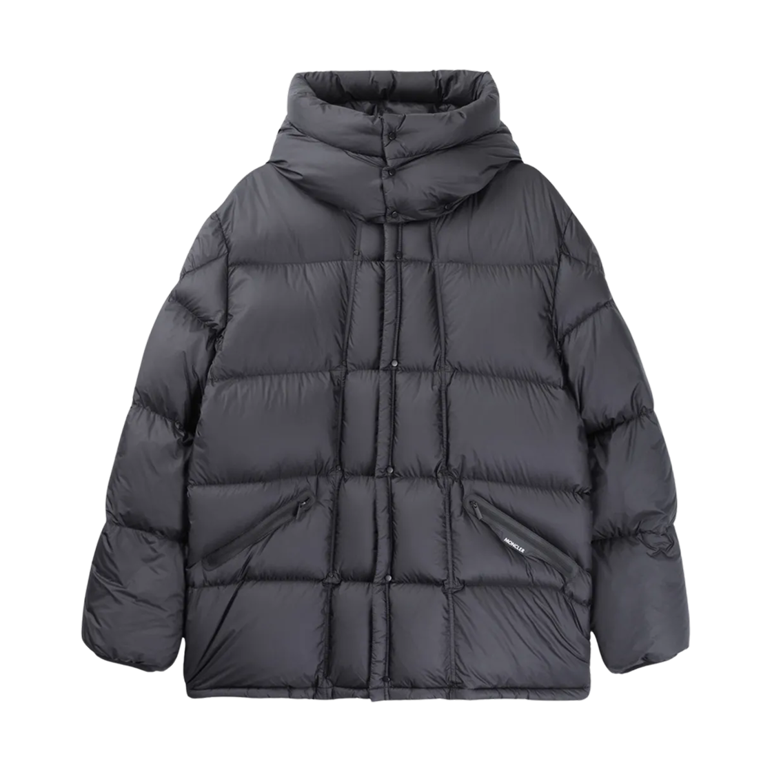 몽클레르 로프 후드 쇼트 다운 자켓 블랙 - 25SS(Moncler Rope Hooded Short Down Jacket Black - 25SS)