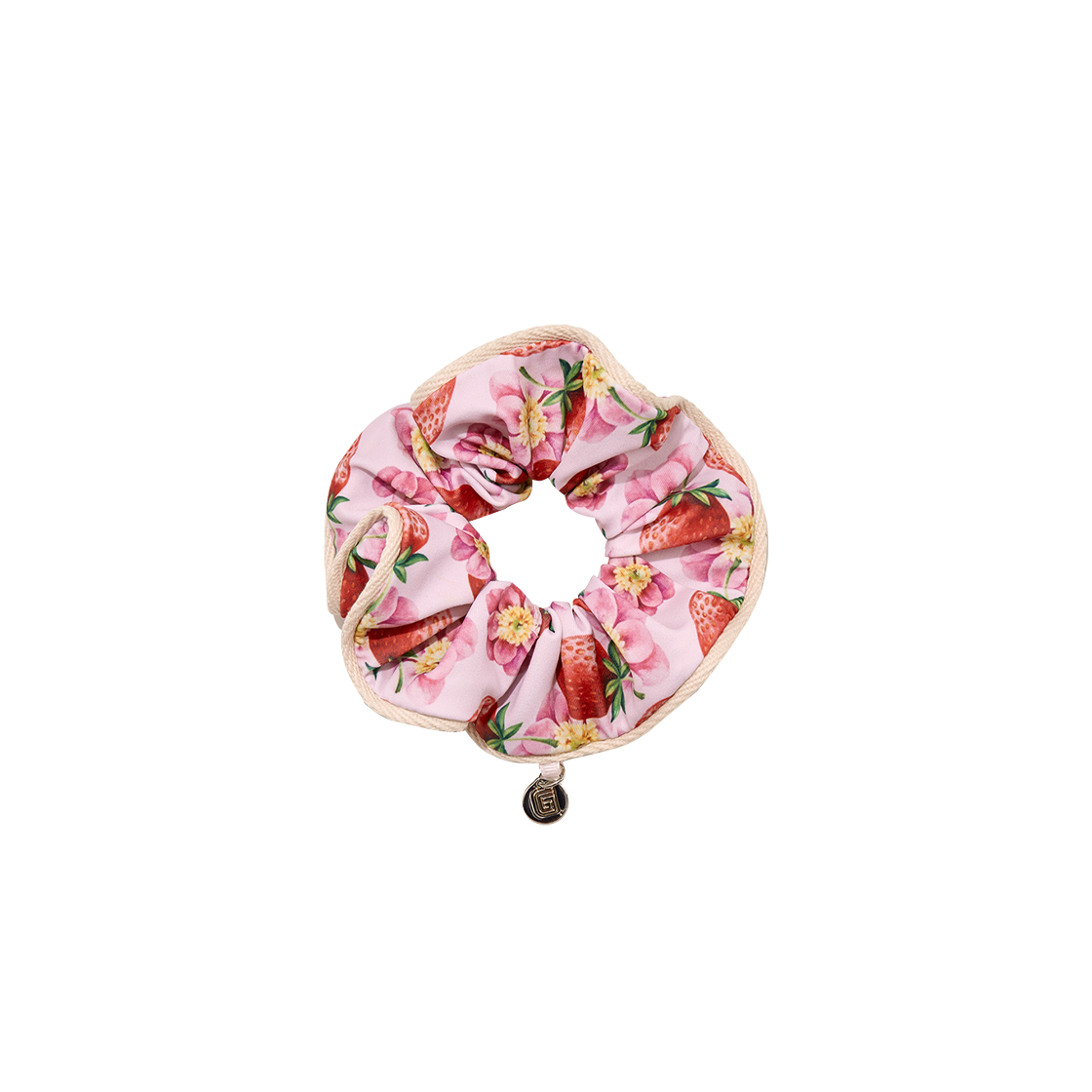 - (W) Glowny Charm Scrunchie Strawberry Milk