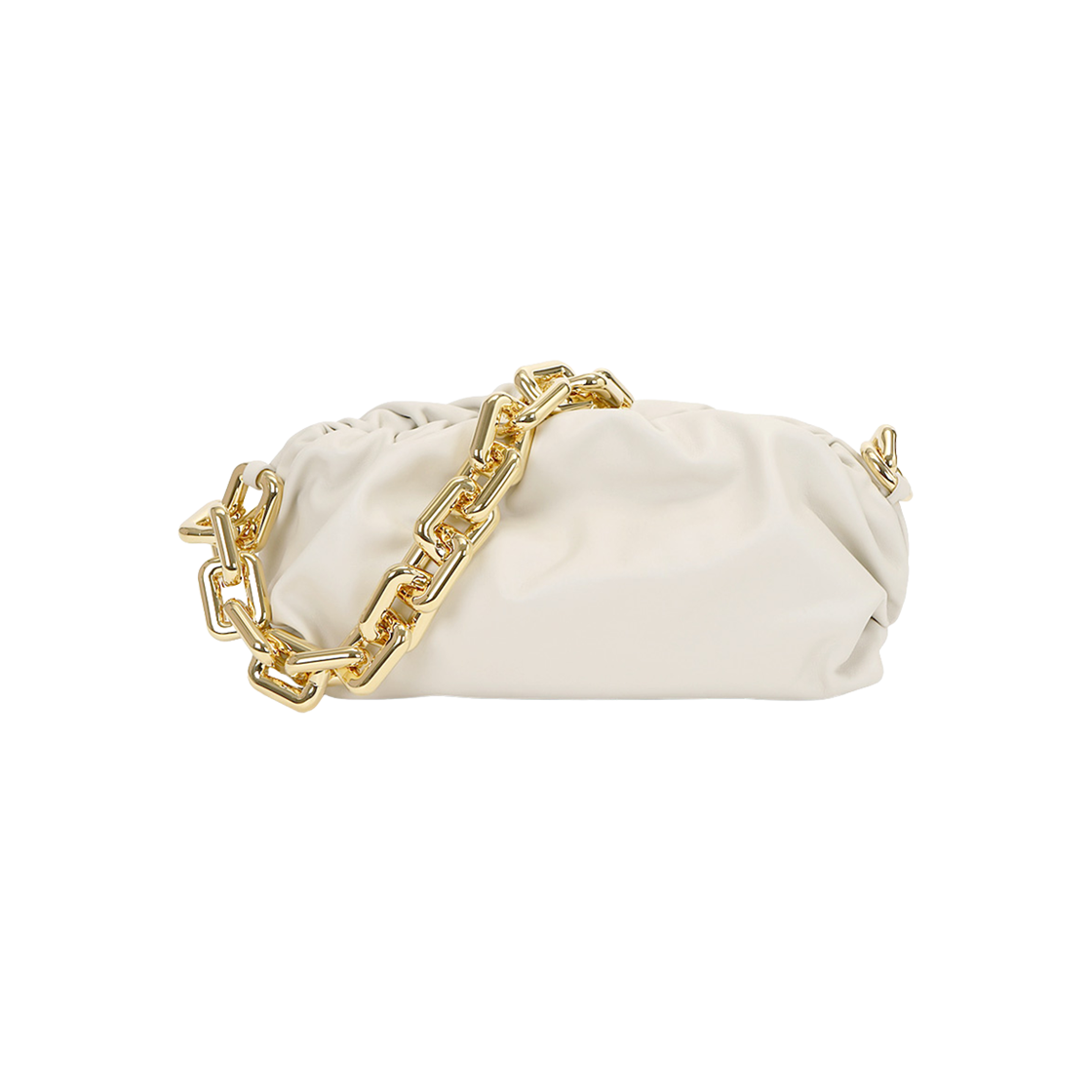 620230VCP409646 Bottega Veneta Leather Chain Shoulder Bag Plaster