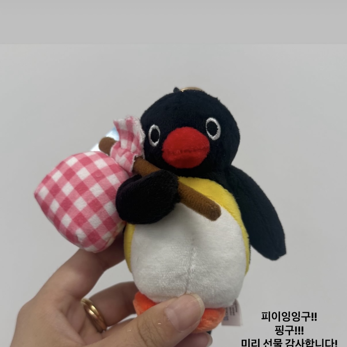 Pingu Bottari Keyring 착용 스타일