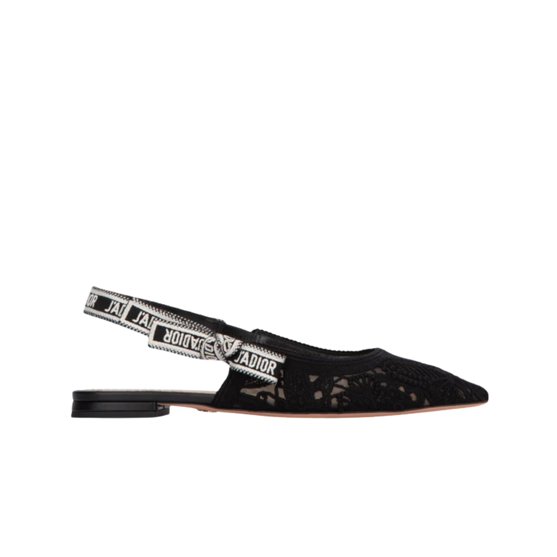 (W) 디올 자디올 슬링백 플랫 블랙((W) Dior J'adior Slingback Flat Black)