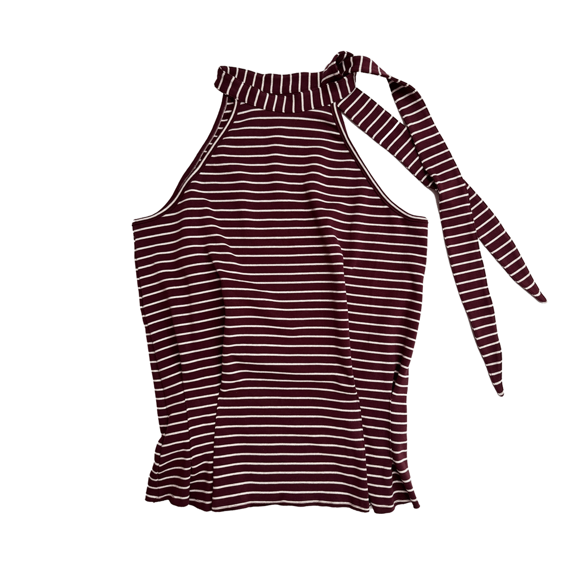 SL25SSTS05WN Still Lethardy Hipkin Stripe Halter Wine
