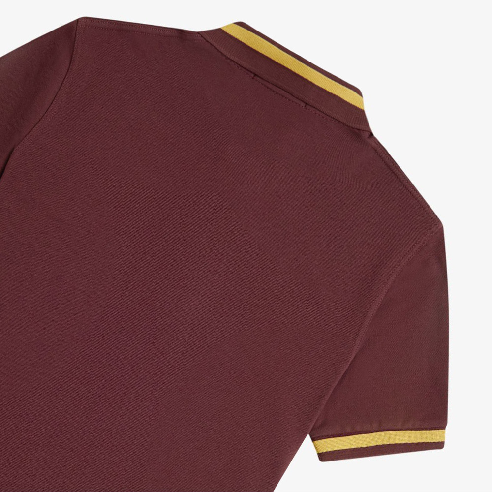 프레드페리 M2 싱글 팁 프레드페리 셔츠 옥스블러드 허니콤(Fred Perry Single Tipped Fred Perry Shirt Oxblood Honeycomb) - 5