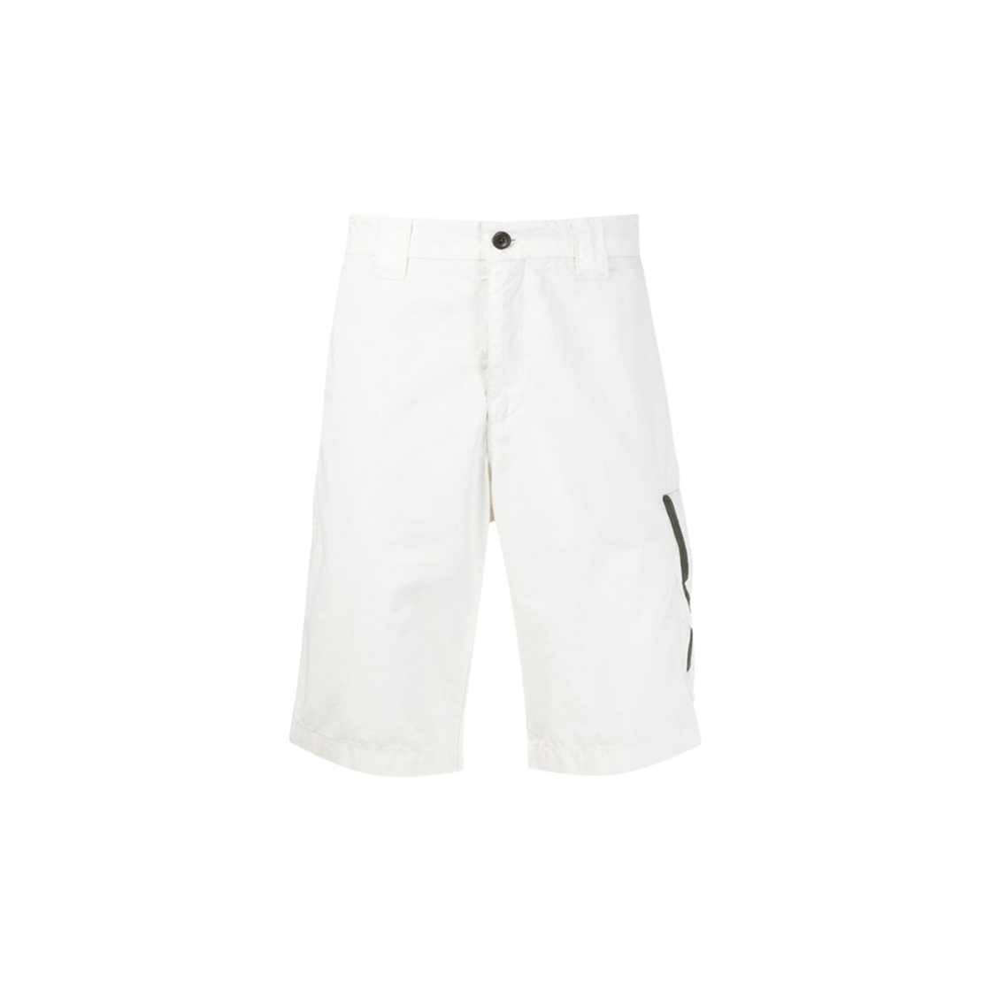 08CMBE240A005696W103 C.P. Company Lens Wappen Cargo Bermuda Shorts White - 20SS